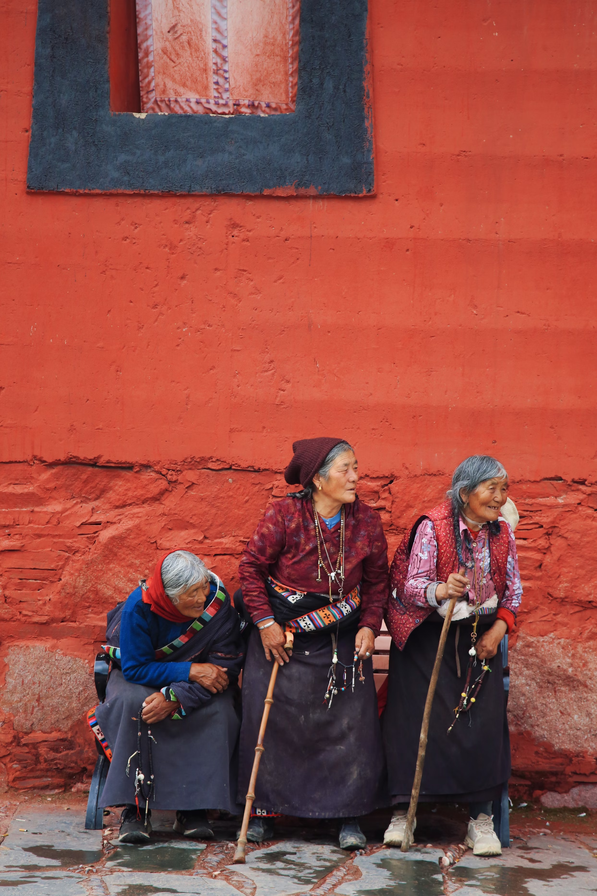 Tibetan People in Traditional Dress